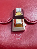 Fendi Small Kan I Bag in Red Leather Shoulder Bag