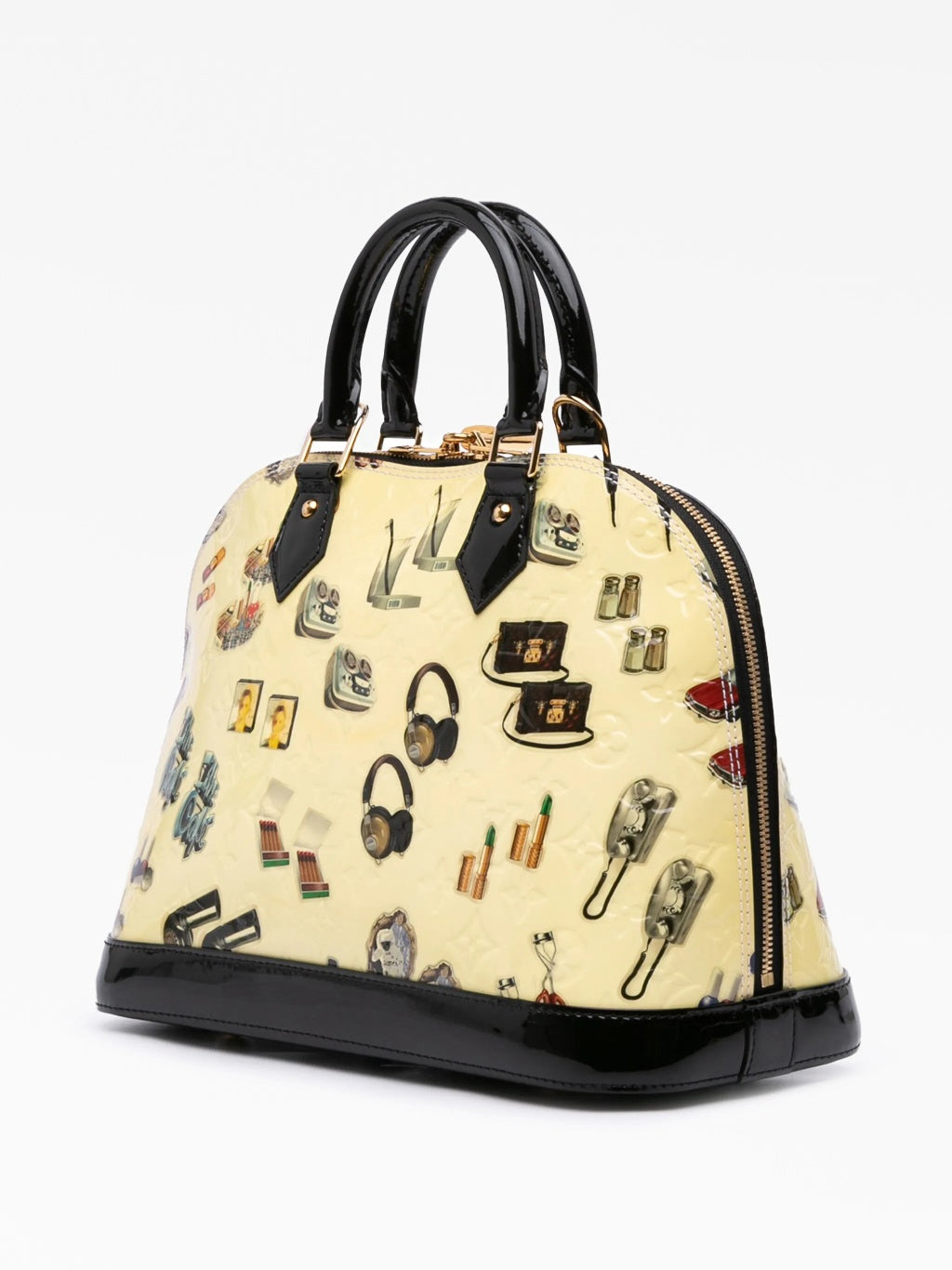 Louis Vuitton Monogram Vernis "Stickers" Alma PM