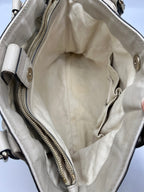 Gucci Guccissima Leather Tote Bag in Off-White
