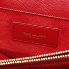 Yves Saint Laurent (YSL) Muse Two Bag in Red Textured Leather