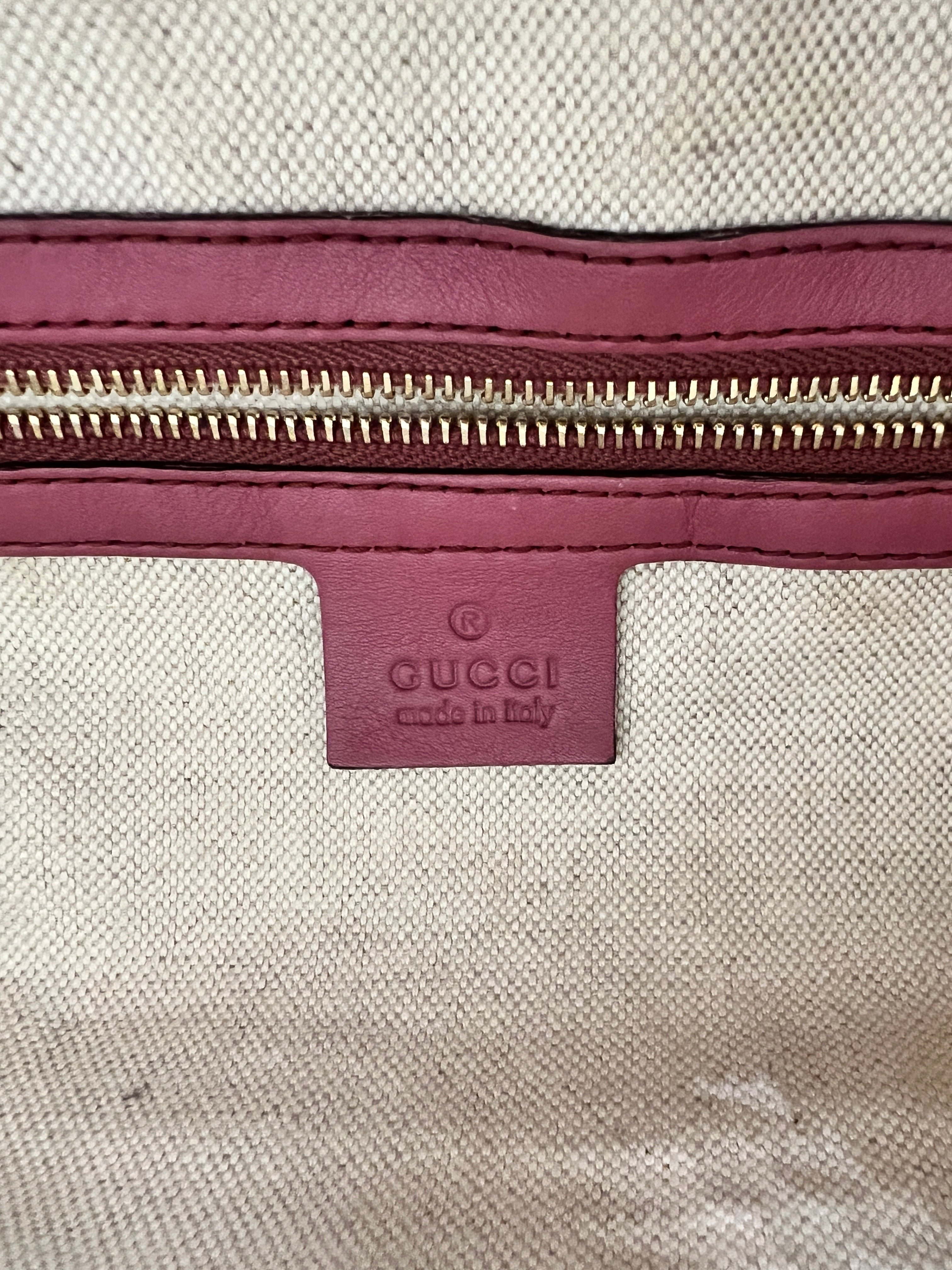 Gucci Micro Guccissima Joy Boston Bag Pink Calfskin Leather