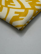 Pre-owned Fendi Yellow & White Vertigo Canvas Pouch