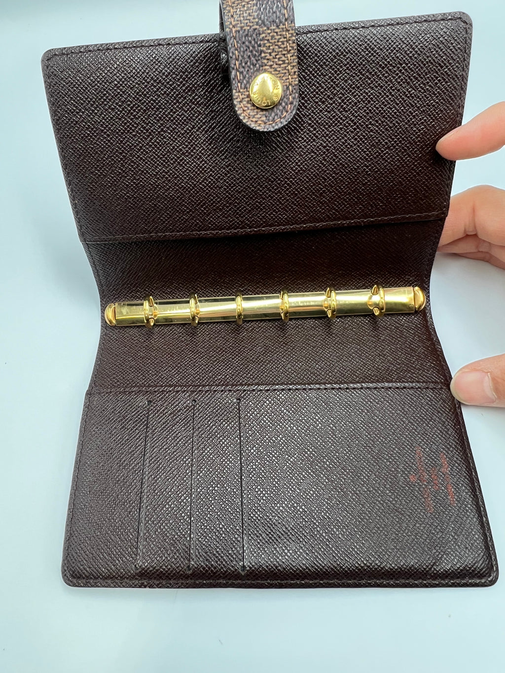Louis Vuitton Damier Ebene Small Ring Agenda PM Cover