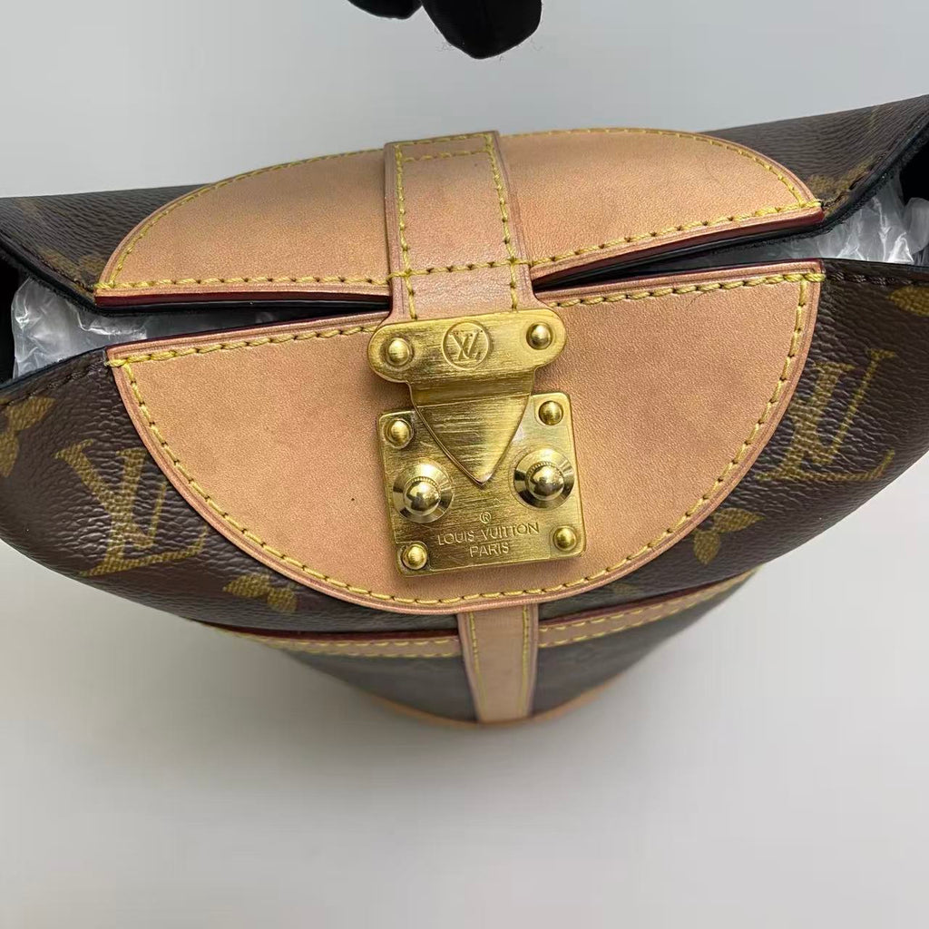 Louis Vuitton Monogram Canvas Duffle Bucket Bag with S-Lock Hardware