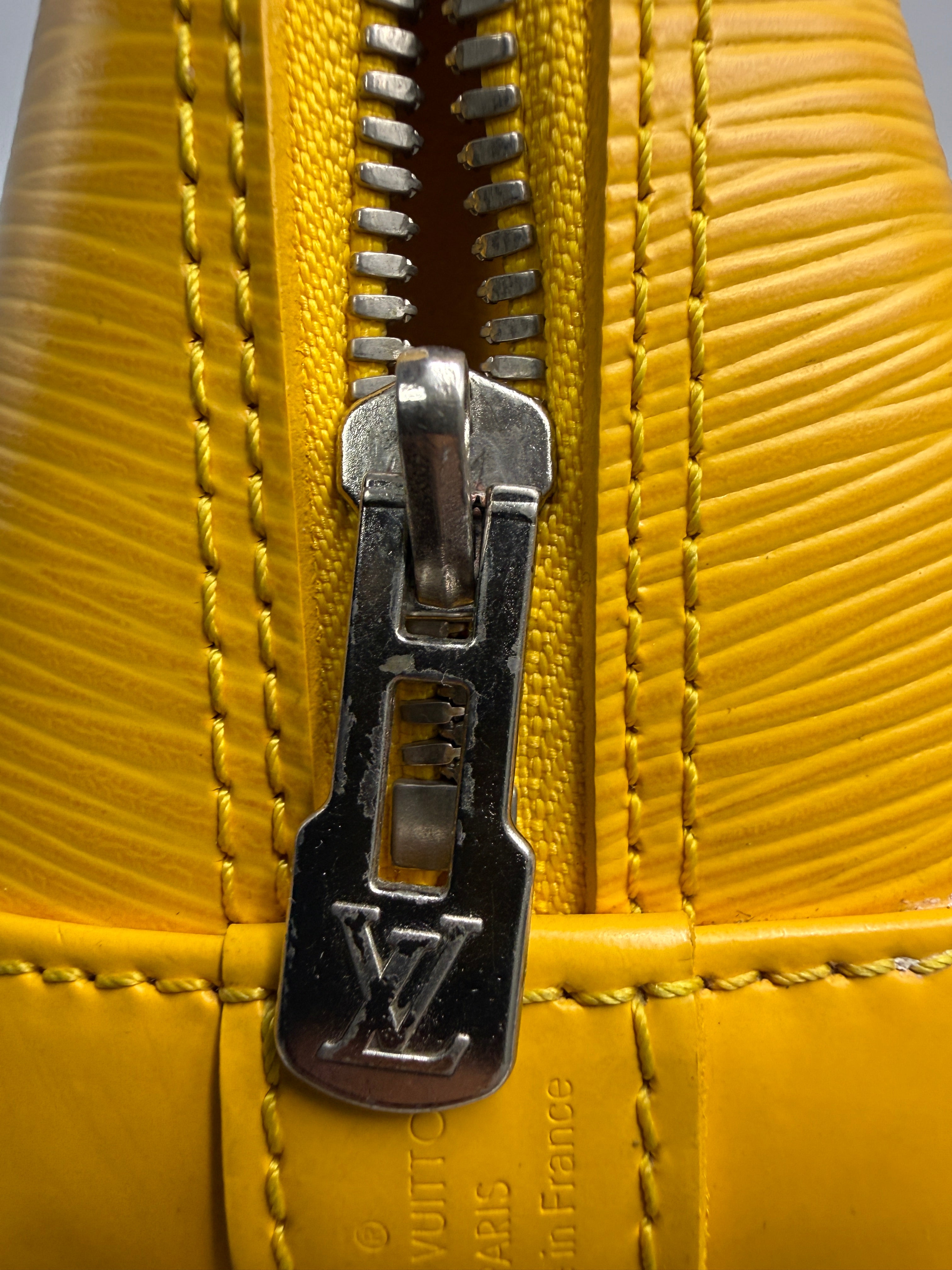 Louis Vuitton Alma BB Epi Leather Satchel Bag