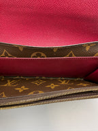 Pre-owned (Red) Louis Vuitton Monogram Zippy Wallet - Classic Long Wallet