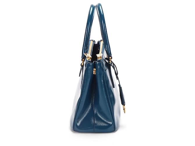 Prada Galleria Mini Bag in Blue Saffiano Lux Leather