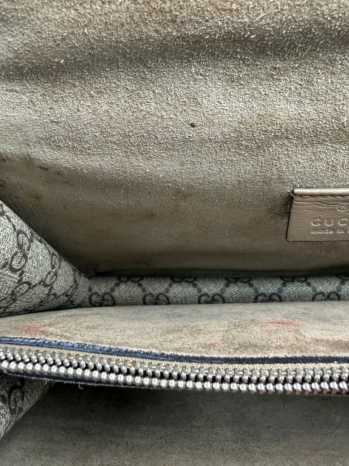 Gucci Dionysus GG Supreme Medium Shoulder Bag Brown