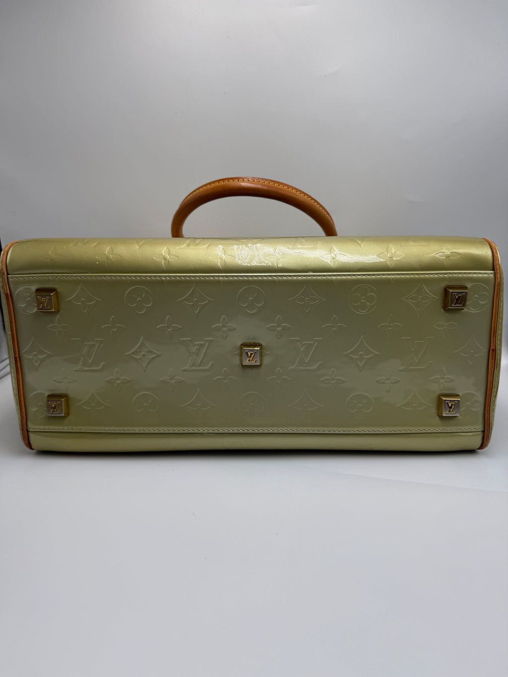 Louis Vuitton Monogram Vernis Soufflot / Tompkins Square Satchel in Bronze