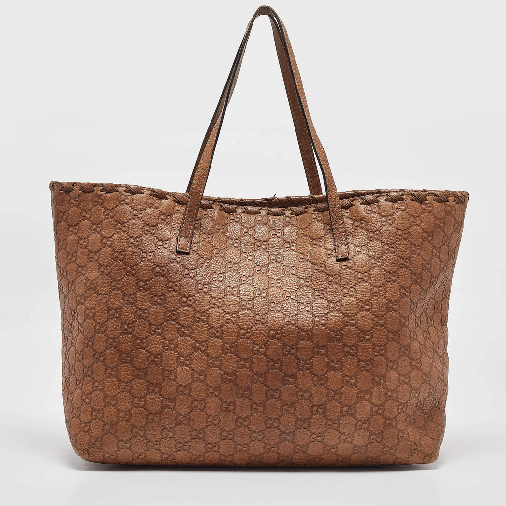 Gucci Bamboo Tassel Tote in Medium Brown Guccissima Leather