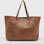 Gucci Bamboo Tassel Tote in Medium Brown Guccissima Leather