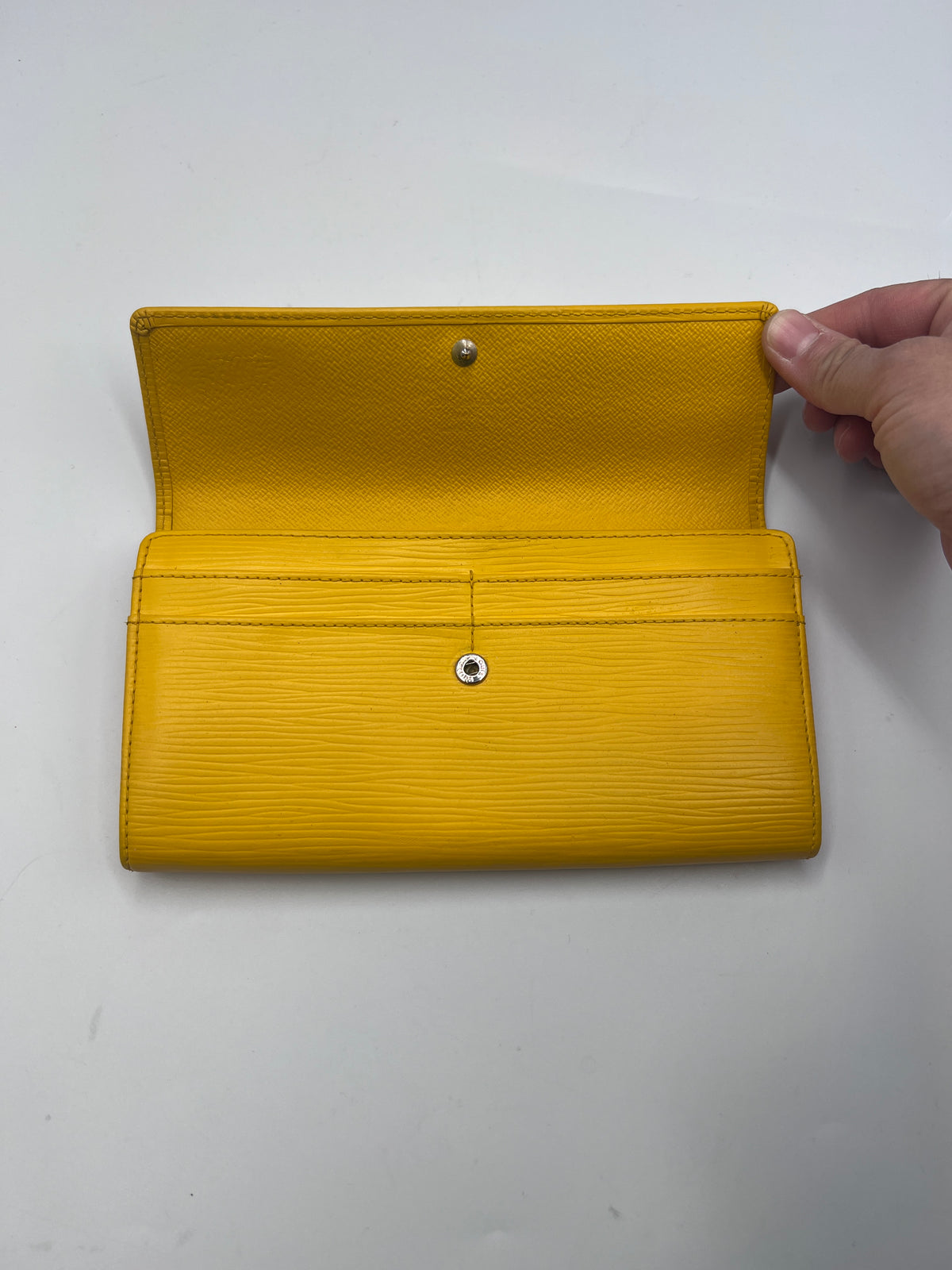 Louis Vuitton Epi Leather Sarah Long Wallet in Yellow