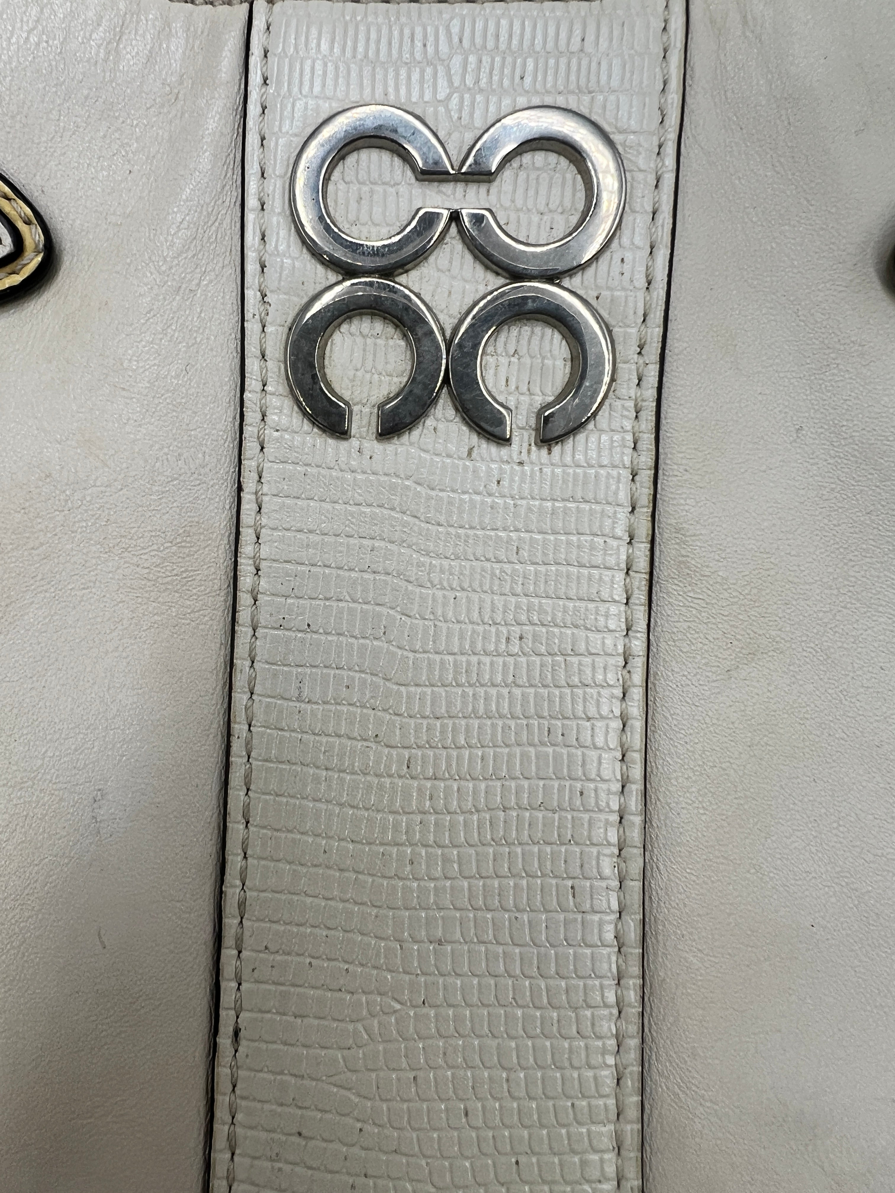 Coach Vintage Madison Small Lizard-Embossed Stripe Leather Bag