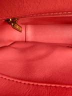 Chanel Small Flap Bag in Coral Pink Lambskin Leather