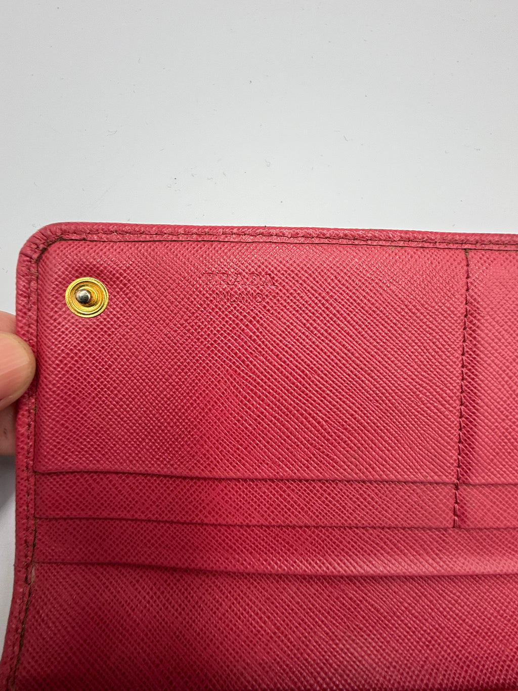 Prada Vitello Move Continental Flap Wallet in Rosso Red