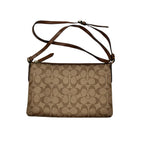 Coach East West Pop Up Messenger in Signature Canvas Brown/Saddle