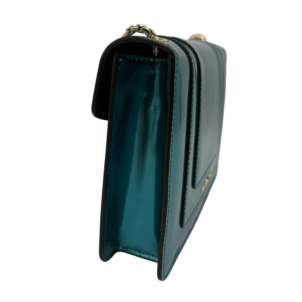 Bvlgari Serpenti Forever Bag in Green Patent Leather