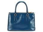 Prada Galleria Mini Bag in Blue Saffiano Lux Leather