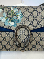 Gucci Dionysus GG Supreme Blooms Medium Shoulder Bag Blue