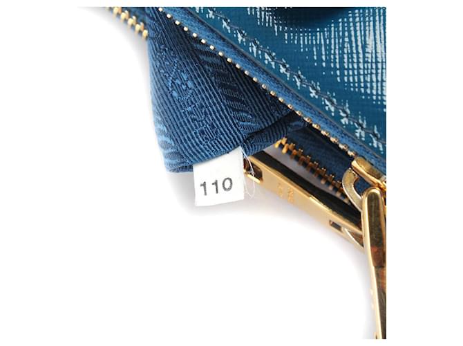 Prada Galleria Mini Bag in Blue Saffiano Lux Leather