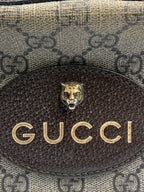 Gucci Neo Classic Feline Head Camera Bag in GG Supreme Canvas