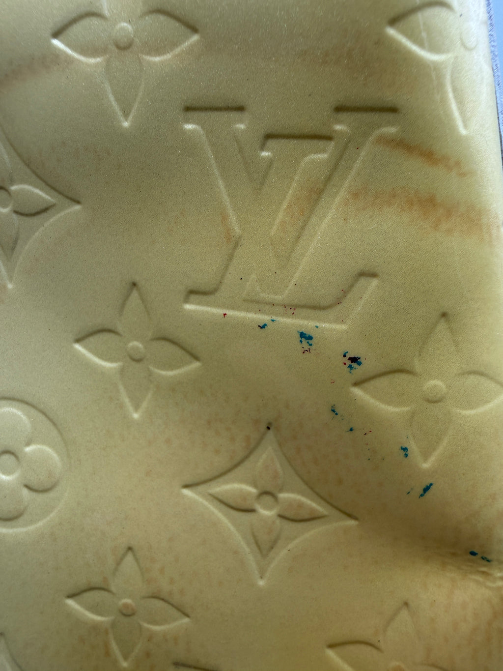 Louis Vuitton Monogram Vernis Houston Tote Bag in Pearl / Yellow