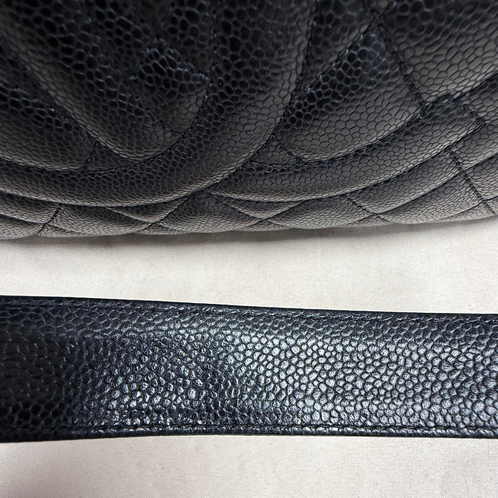 Chanel Grand Shopping Tote (GST) in Black Caviar Leather with Gold Hardware