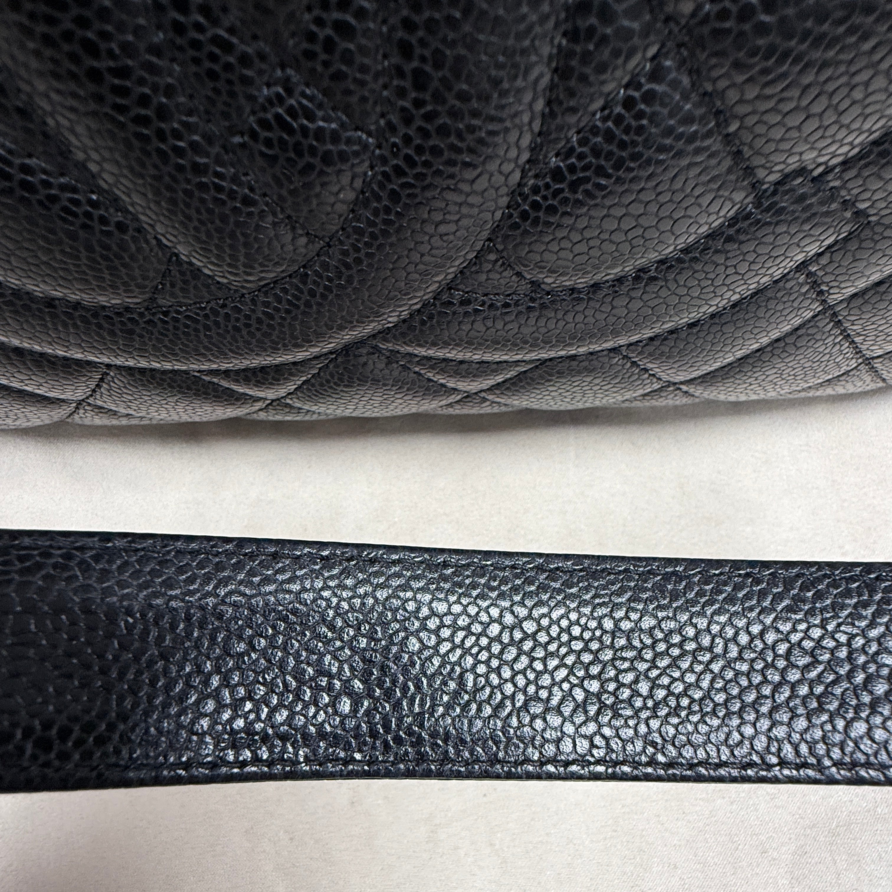 Chanel Grand Shopping Tote (GST) in Black Caviar Leather with Gold Hardware