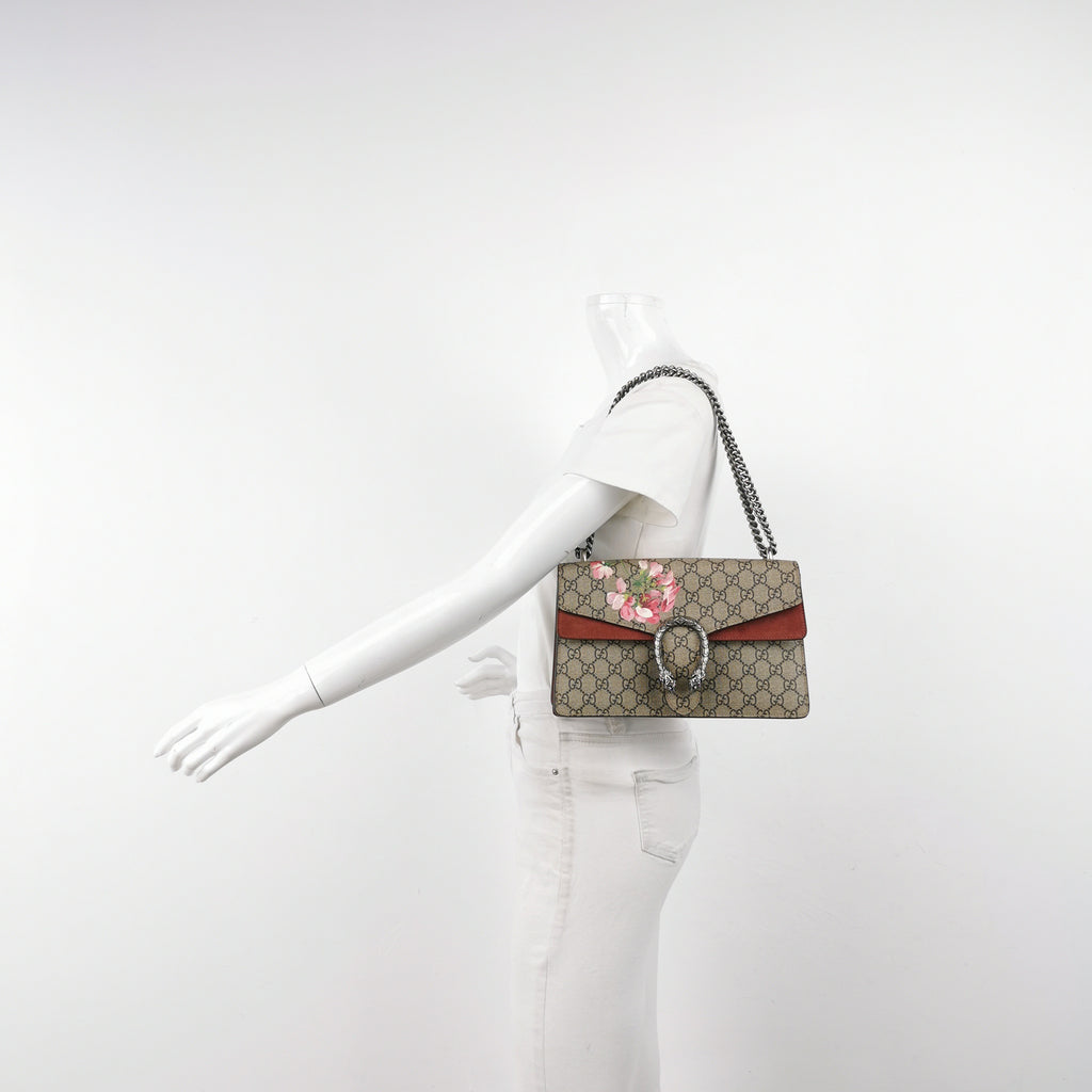 Gucci Dionysus GG Supreme Blooms Medium Shoulder Bag Red