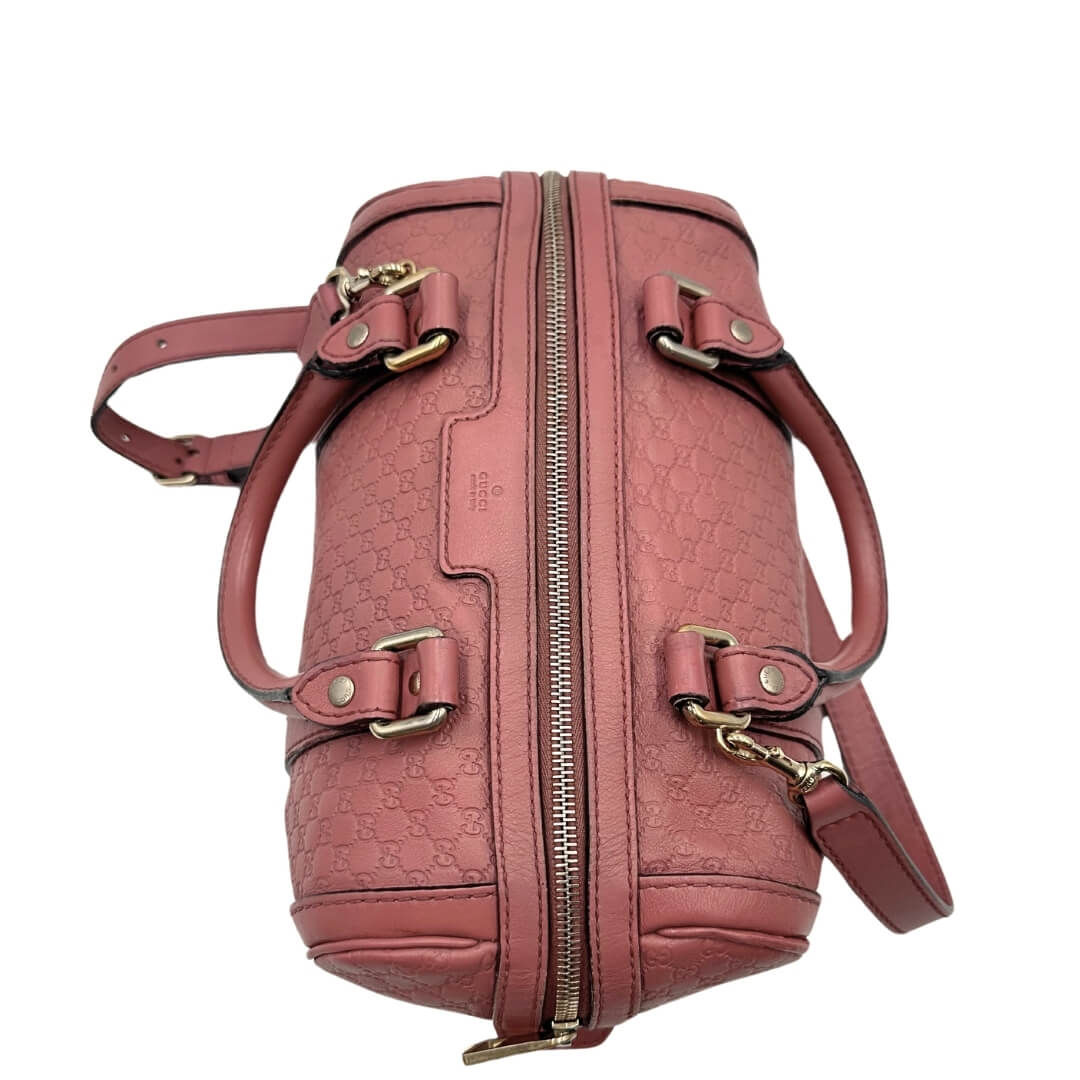 Gucci Micro Guccissima Joy Boston Bag Pink Calfskin Leather