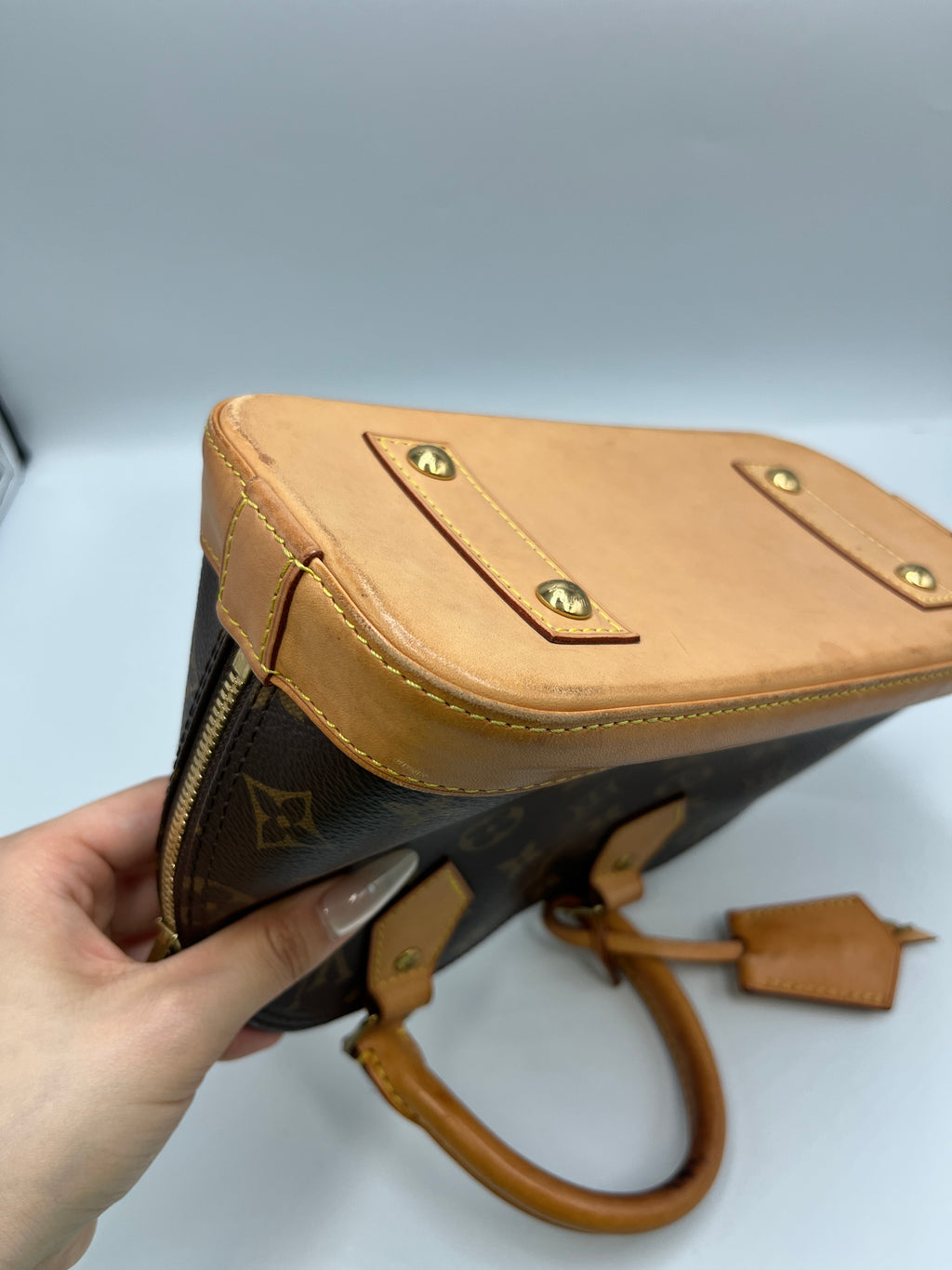 Louis Vuitton Alma BB Monogram Canvas Satchel Bag