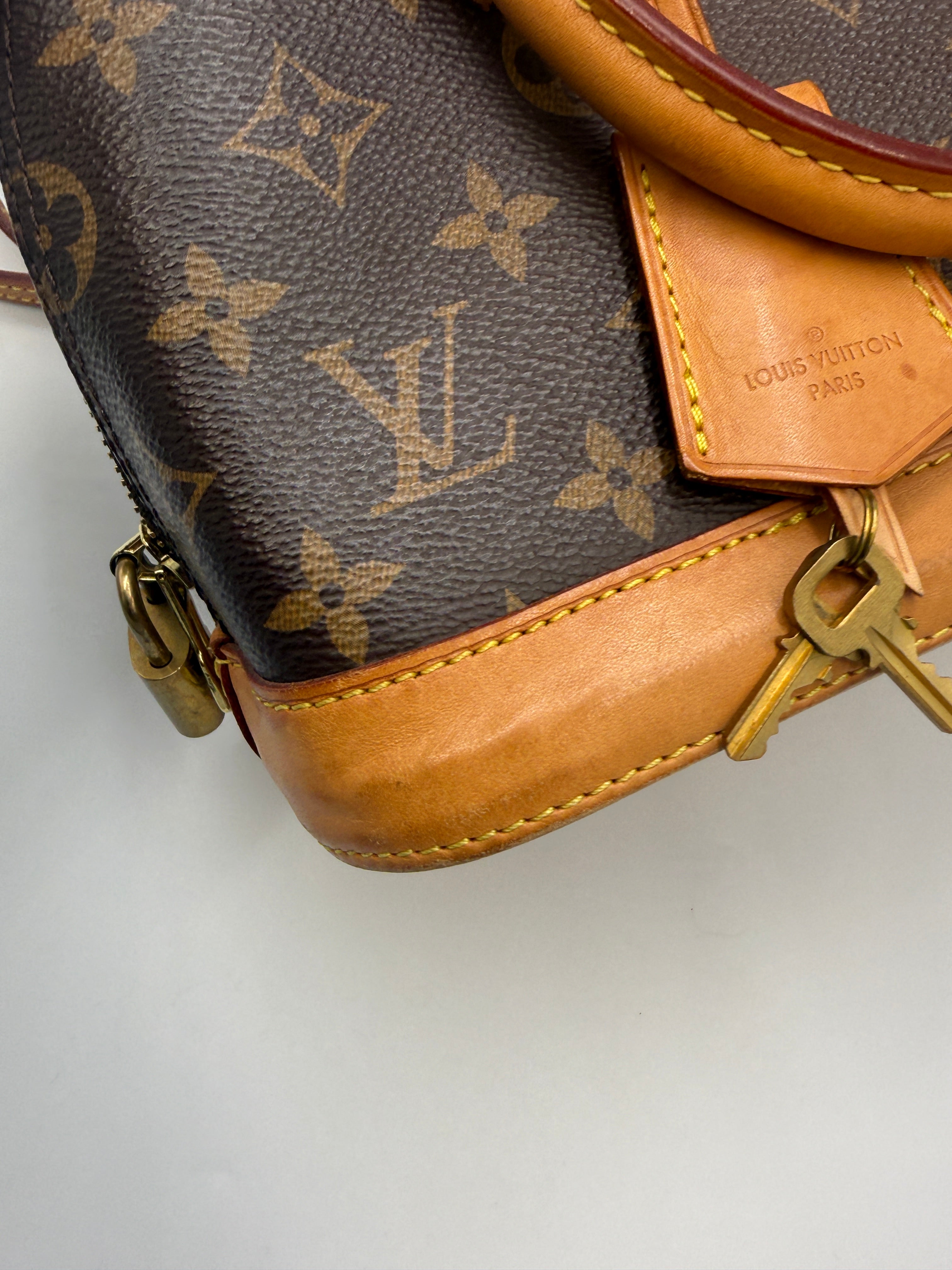 Louis Vuitton Alma BB Monogram Canvas Satchel Bag