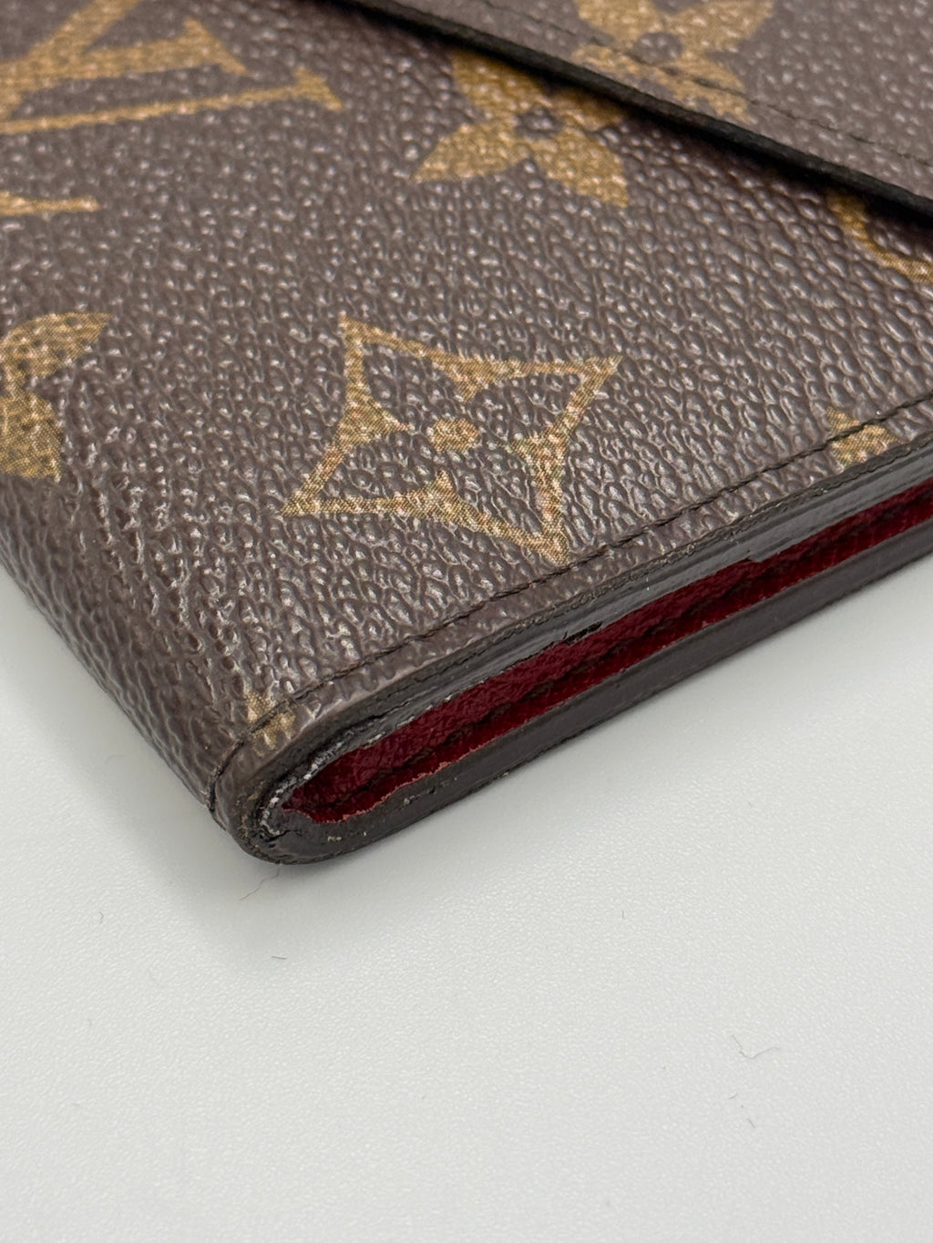Louis Vuitton Josephine Wallet Monogram Canvas – Red Leather Interior
