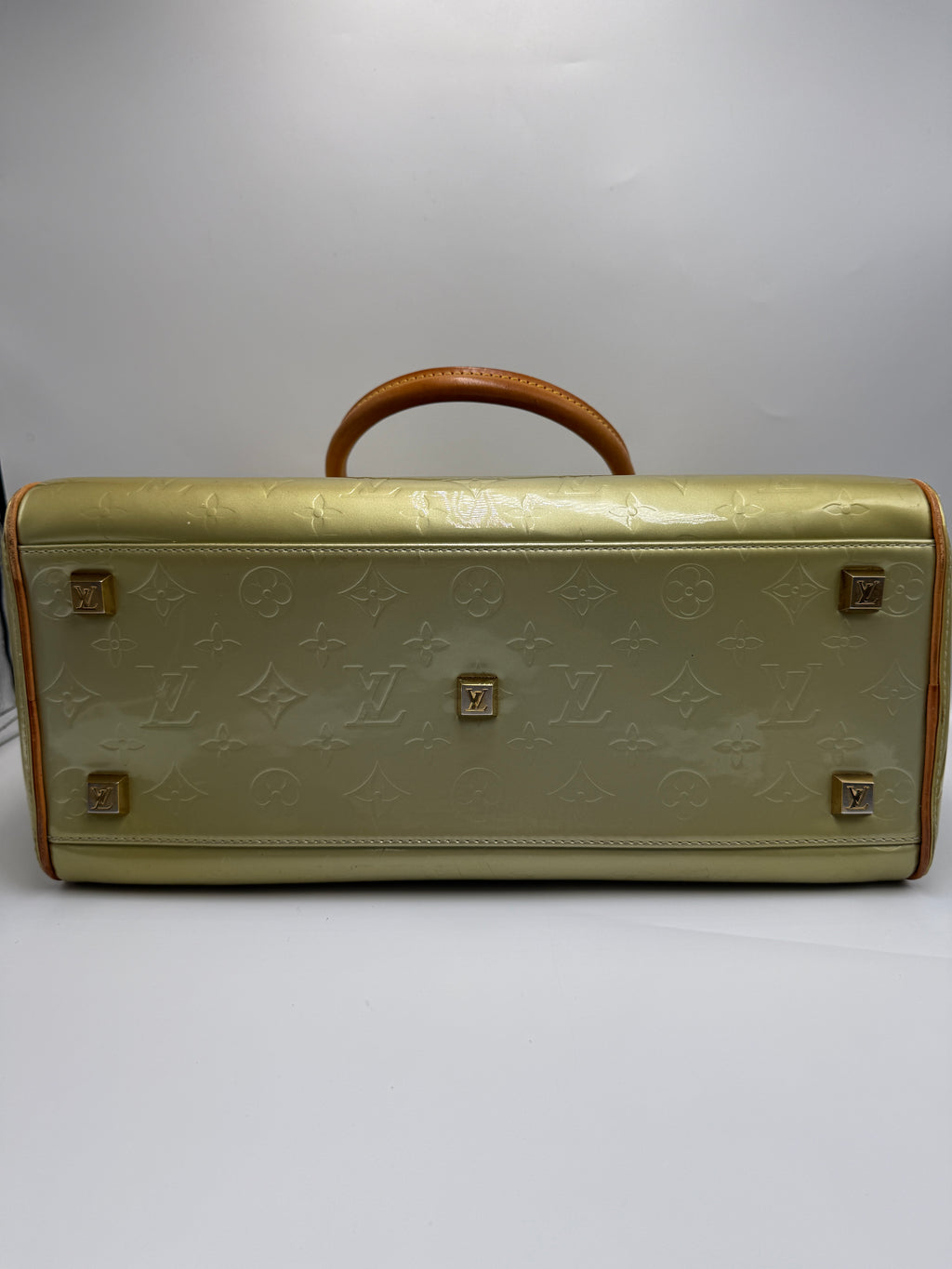 Louis Vuitton Monogram Vernis Soufflot / Tompkins Square Satchel in Bronze