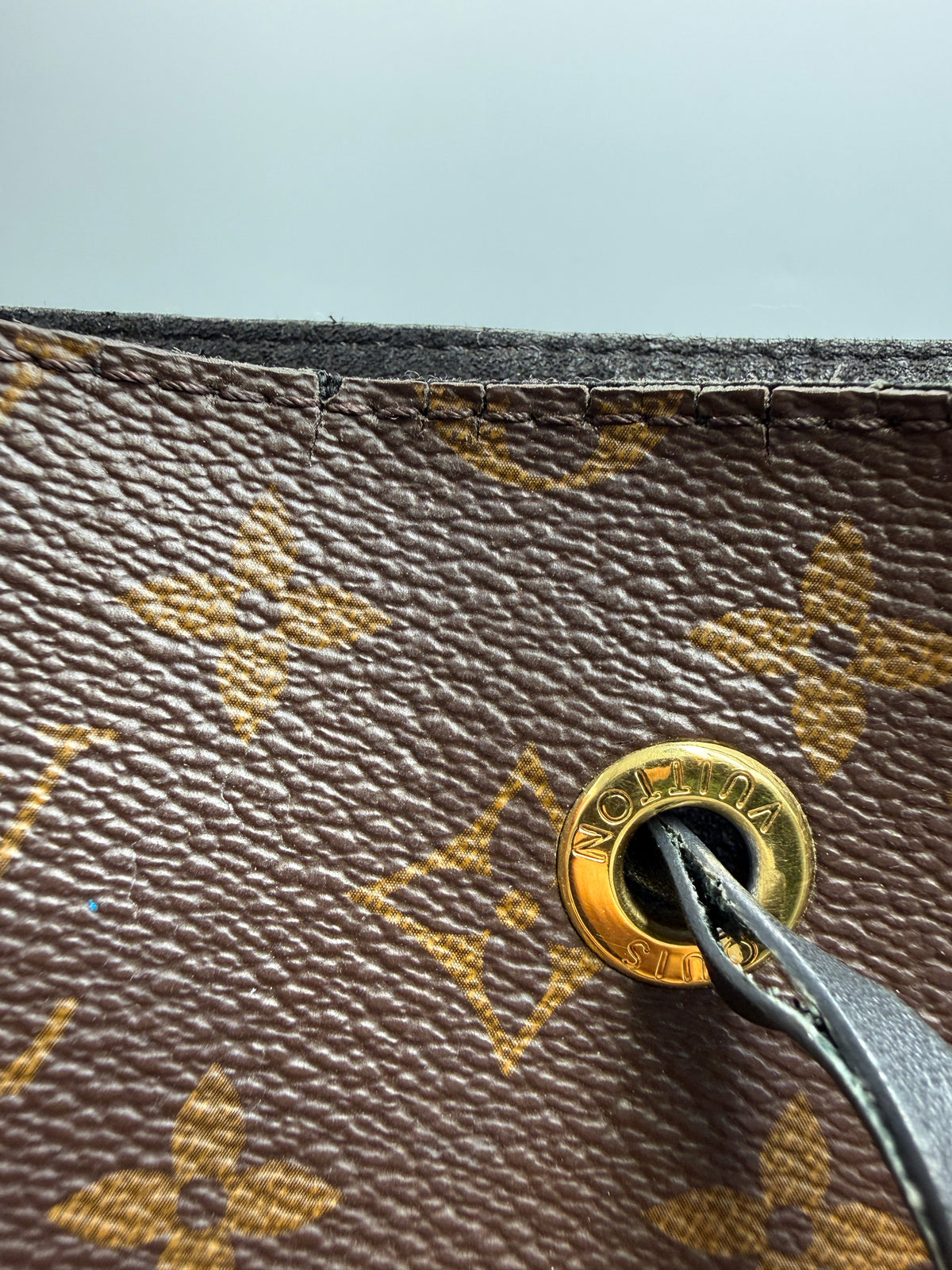 Louis Vuitton NéoNoé MM Monogram Canvas with Coquelicot Black Trim