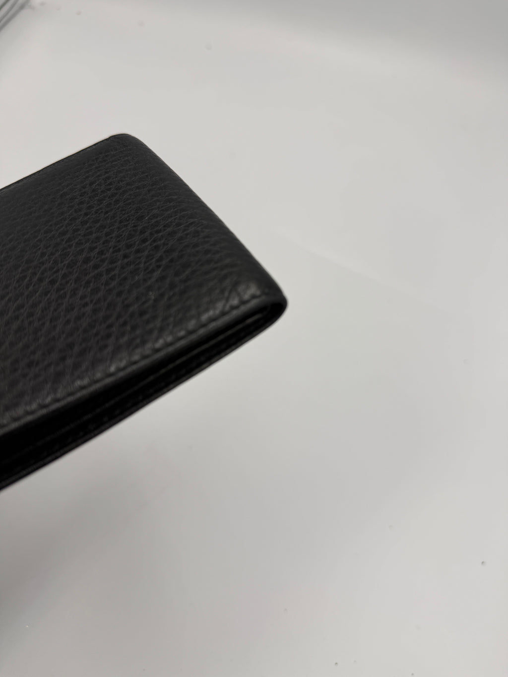 Gucci Interlocking G Continental Flap Wallet in Black Dollar Calf Leather