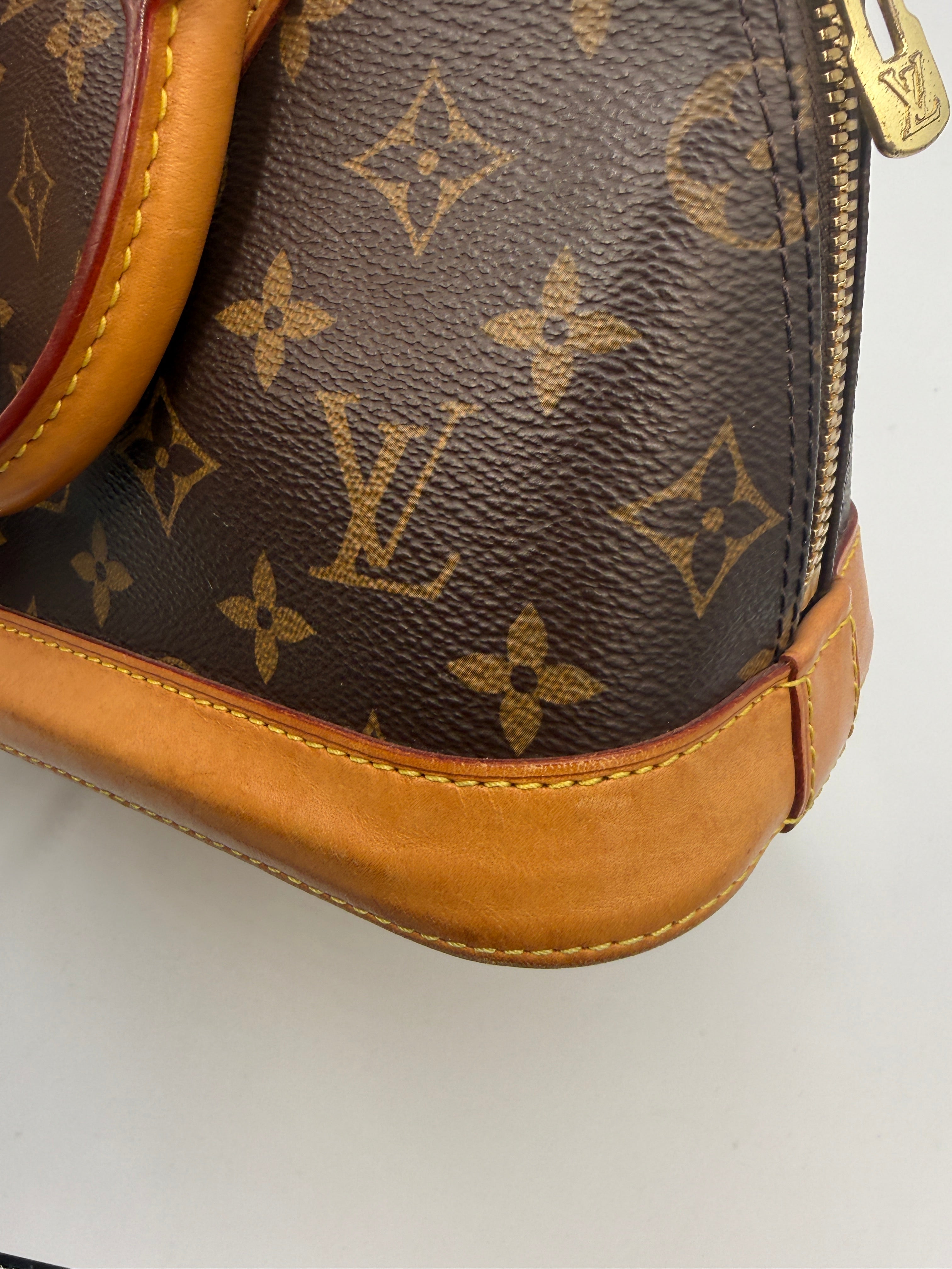 Louis Vuitton Alma BB Monogram Canvas Satchel Bag