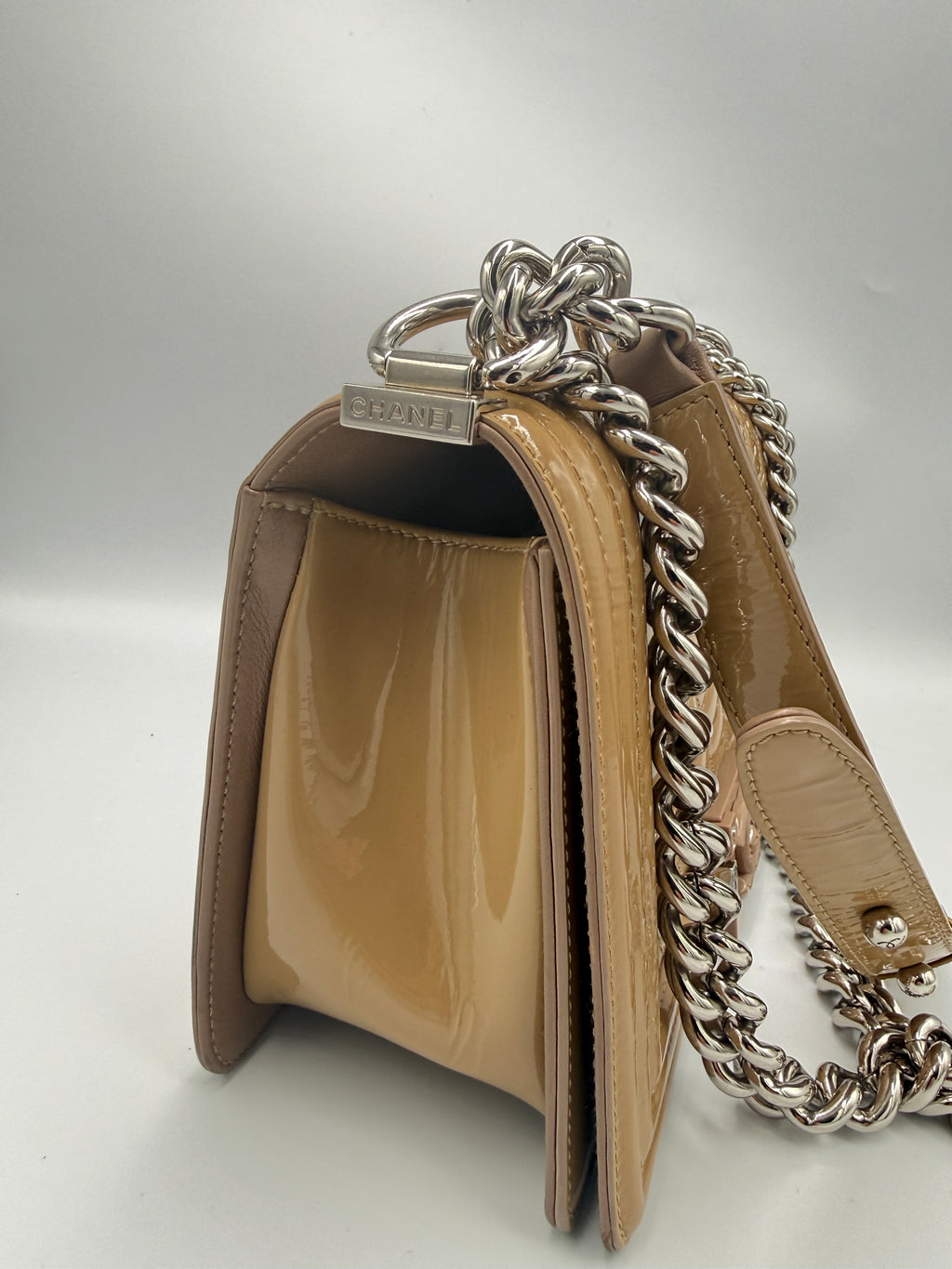 Chanel Beige Leboy Medium Crossbody Bag