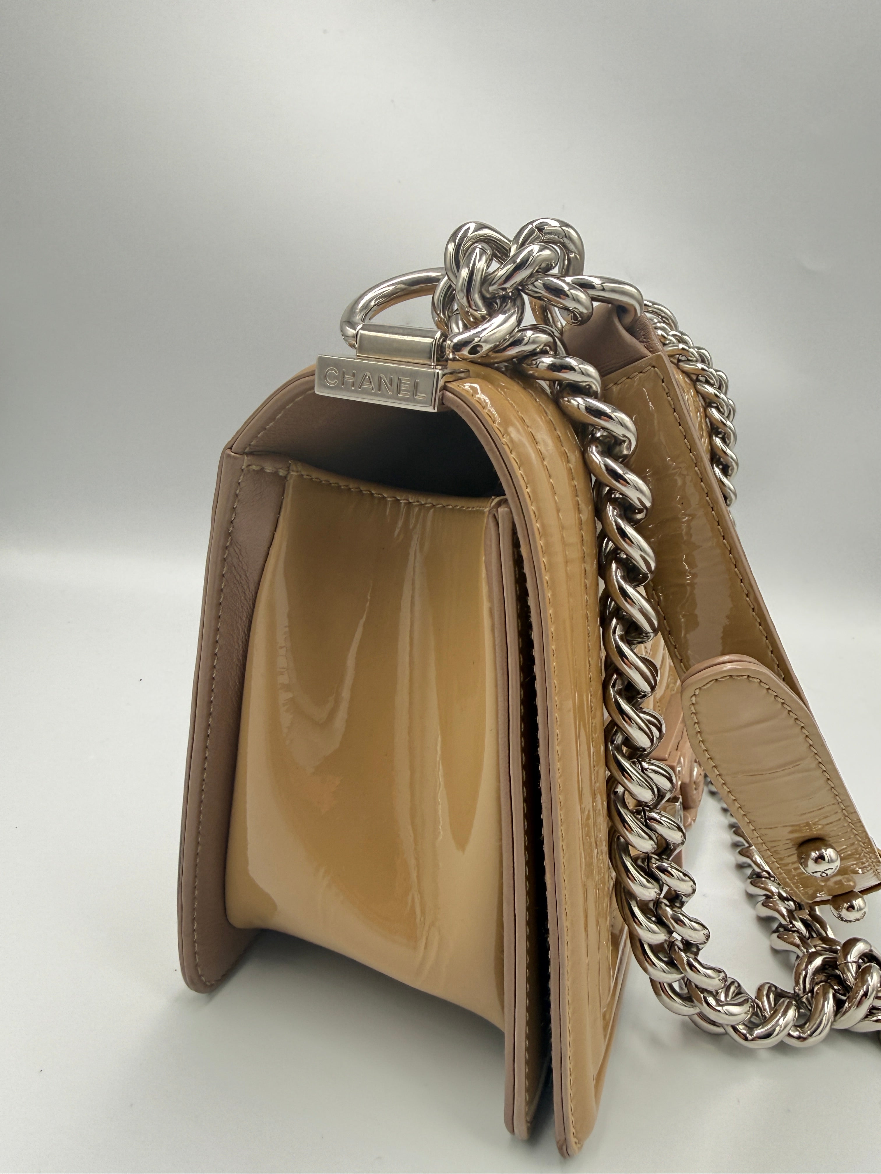 Chanel Beige Leboy Medium Crossbody Bag