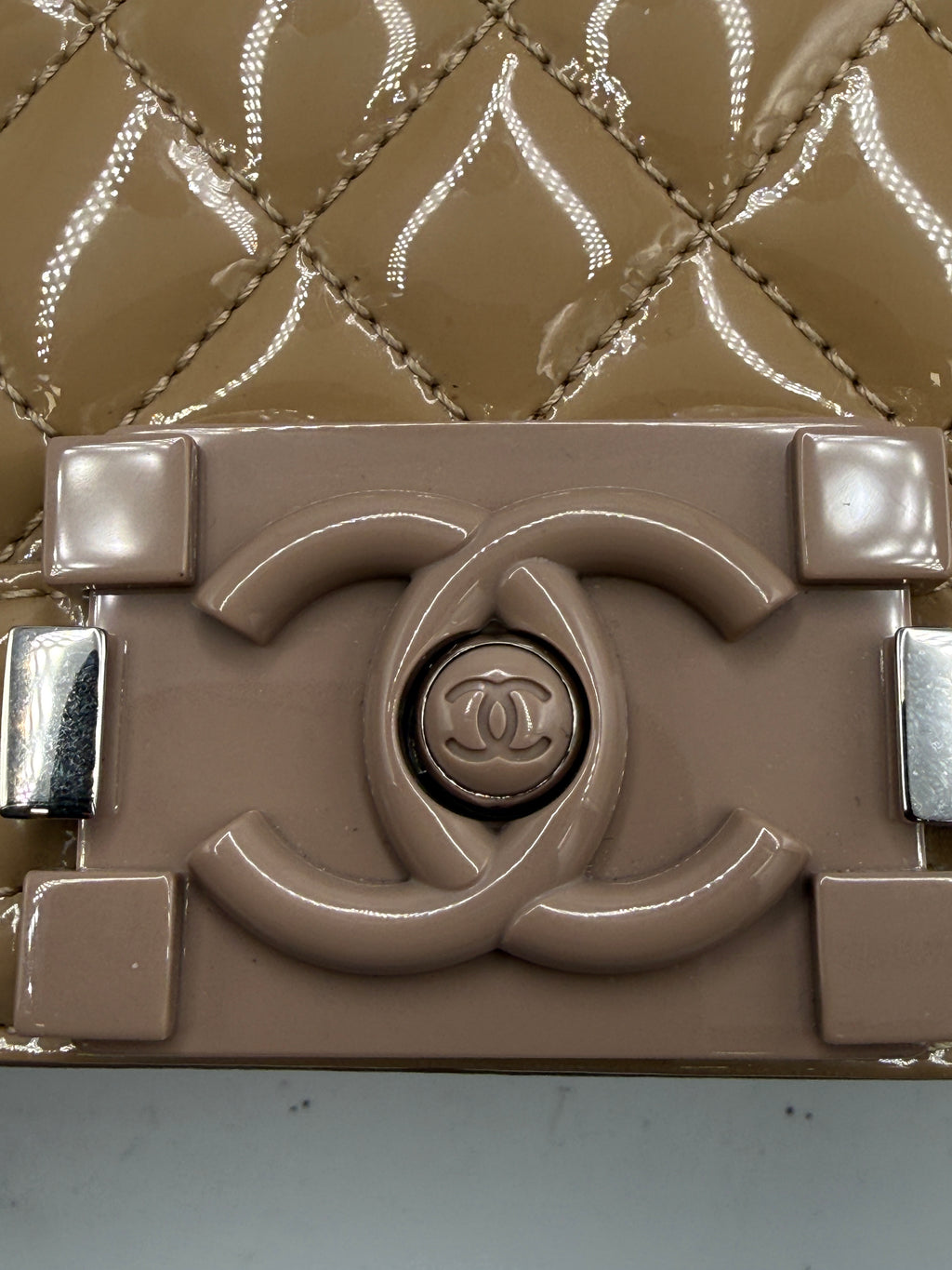 Chanel Beige Leboy Medium Crossbody Bag
