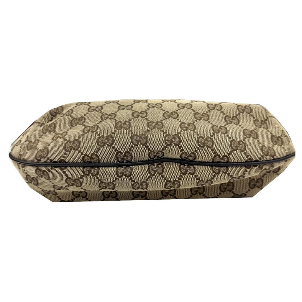 Gucci Leather Sherry Line Half Moon Sling Shoulder Bag