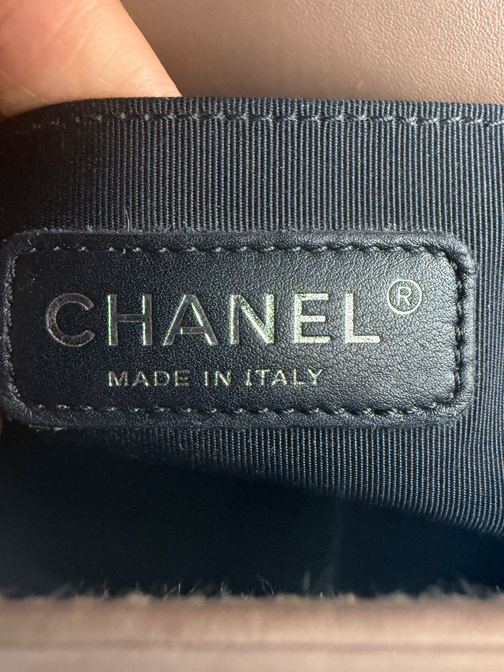 Chanel Beige Leboy Medium Crossbody Bag