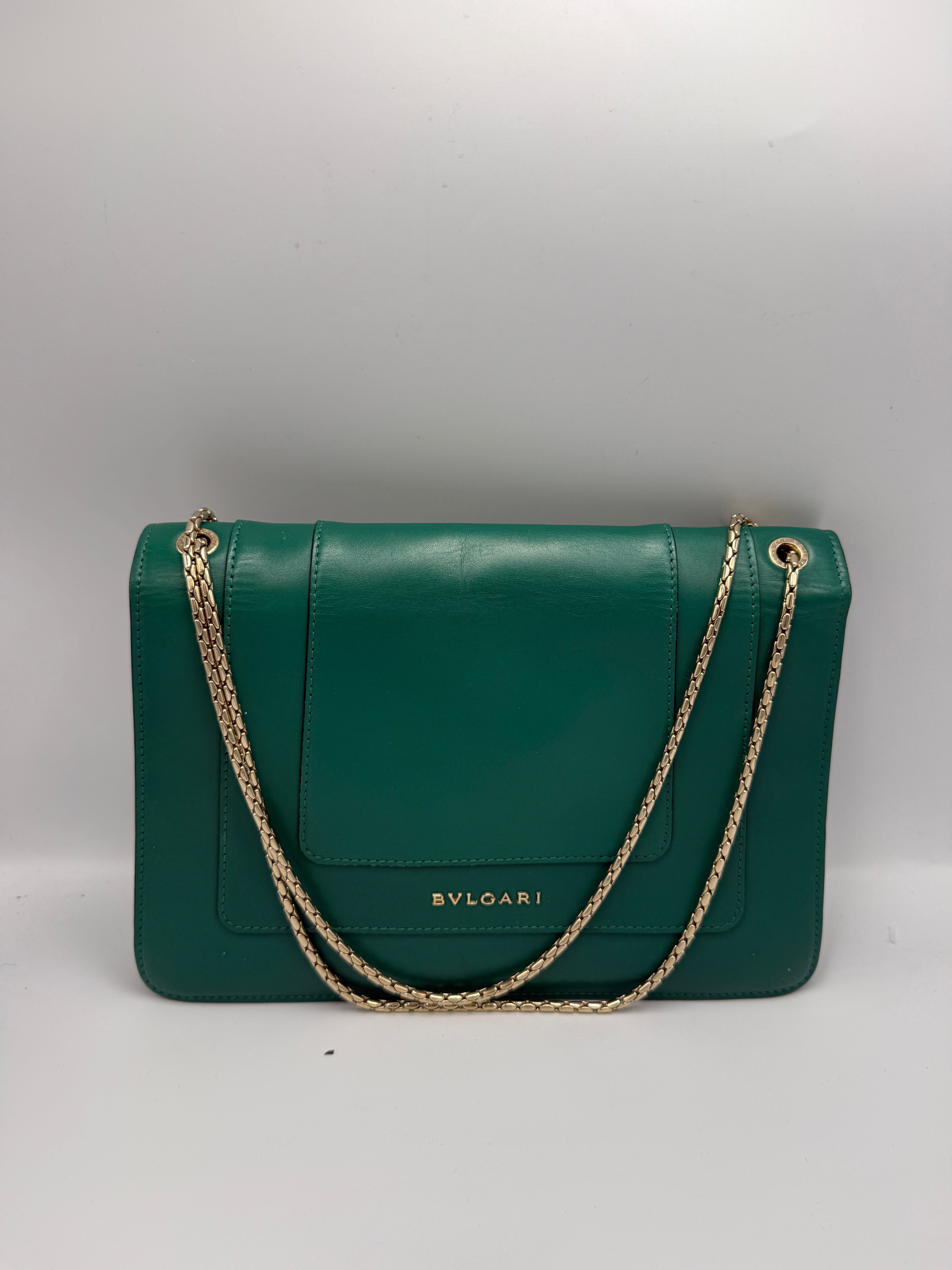Bvlgari Serpenti Forever Crossbody Bag - Emerald Green Calf Leather