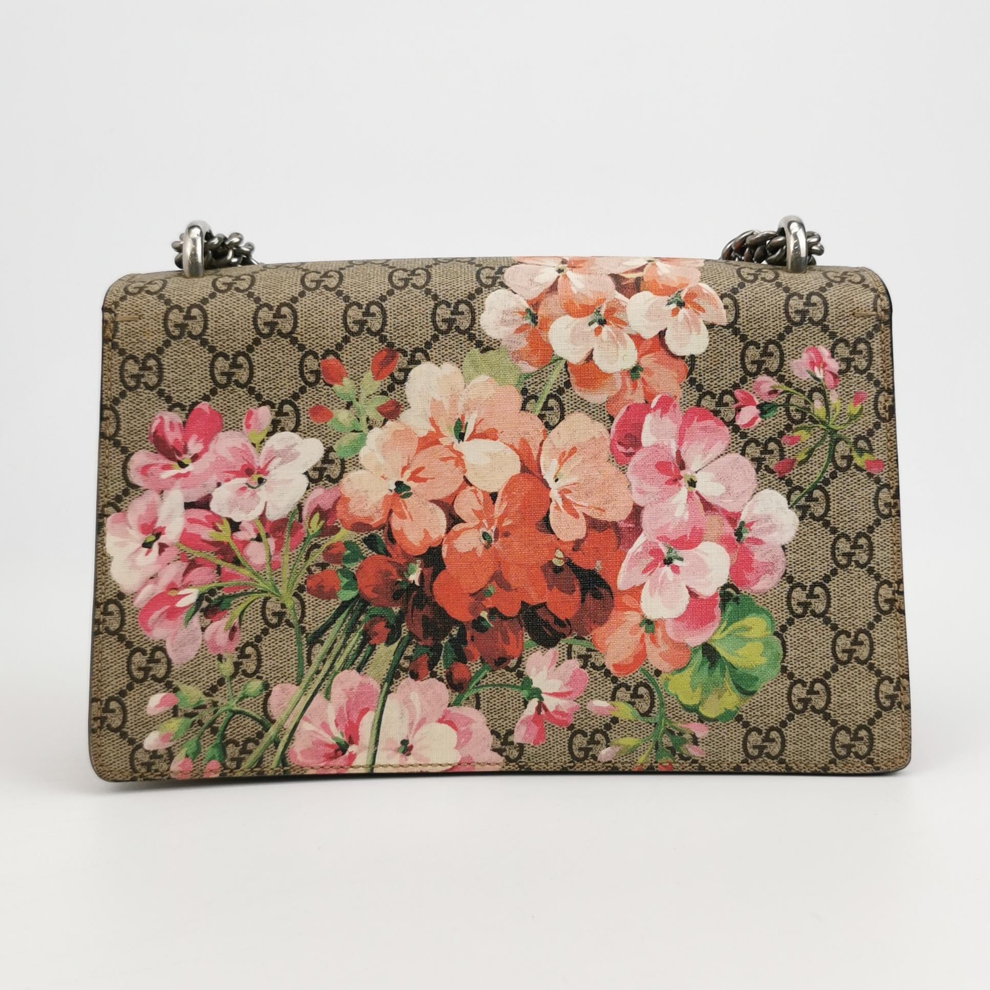 Gucci Dionysus GG Supreme Blooms Medium Shoulder Bag Red