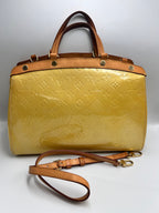Louis Vuitton ( DR2172 ) Brea MM Monogram Vernis Leather Bag – Yellow
