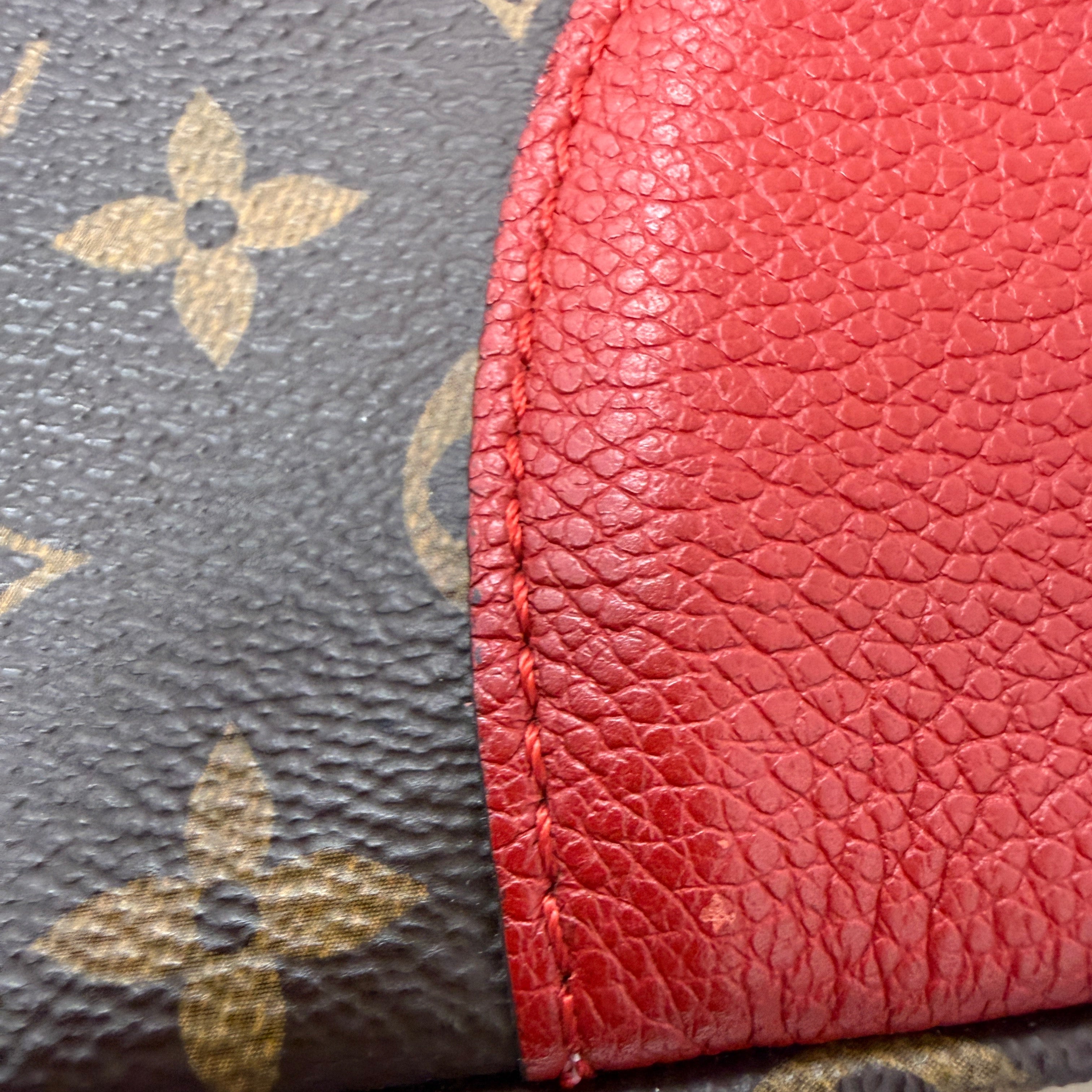 Louis Vuitton Flandrin Bag in Monogram Canvas and Red Calfskin