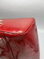 Gucci Red Guccissima Patent Leather Tote Bag