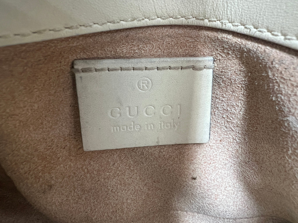 Gucci GG Marmont Super Mini Shoulder Bag Beige Matelassé Leather