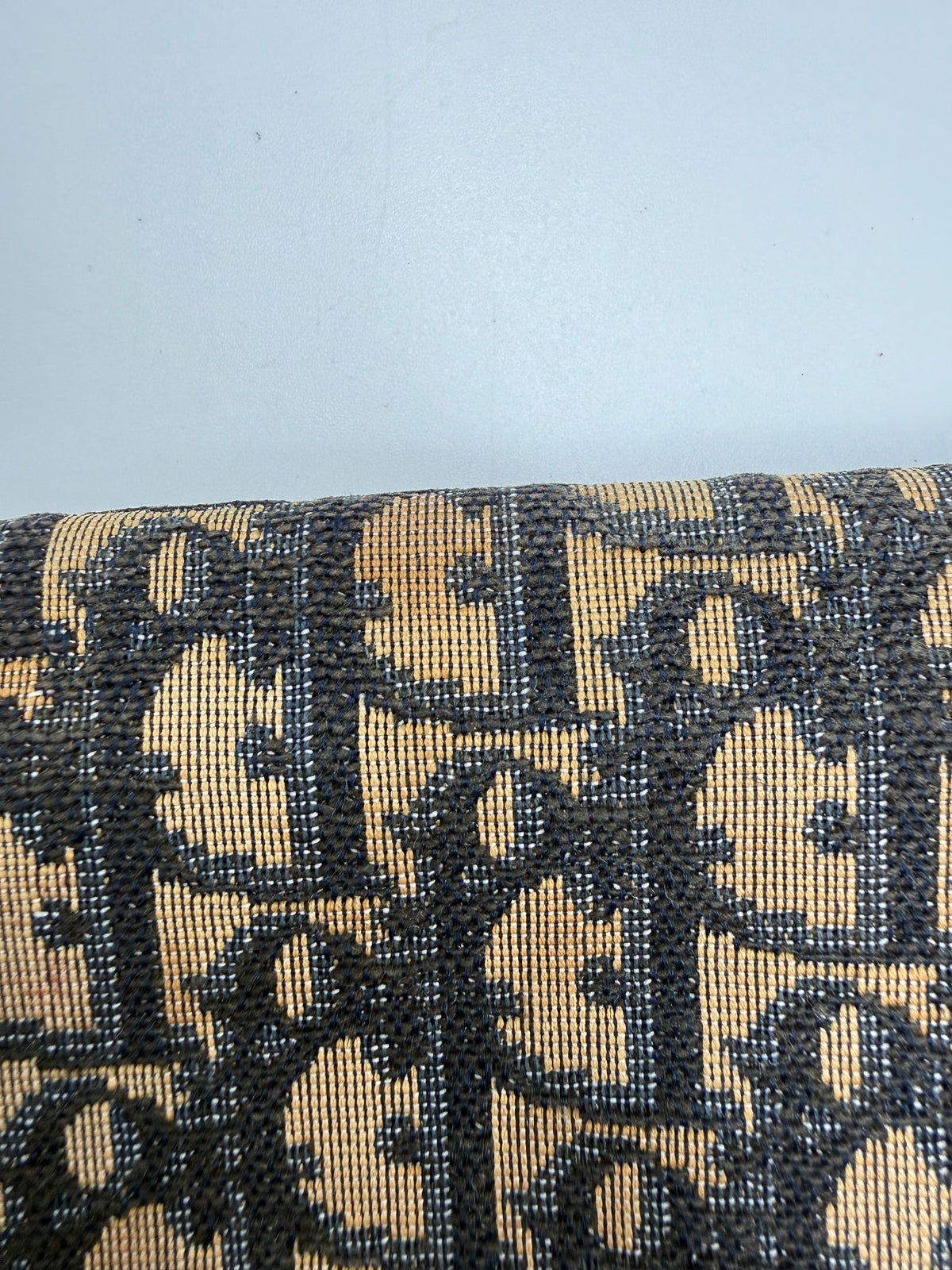 Vintage Christian Dior Trotter Oblique Canvas Clutch Bag in Navy & Beige