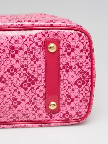 Louis Vuitton x Takashi Murakami Limited Edition Pink Shiny Leather Cosmic Blossom Tote GM